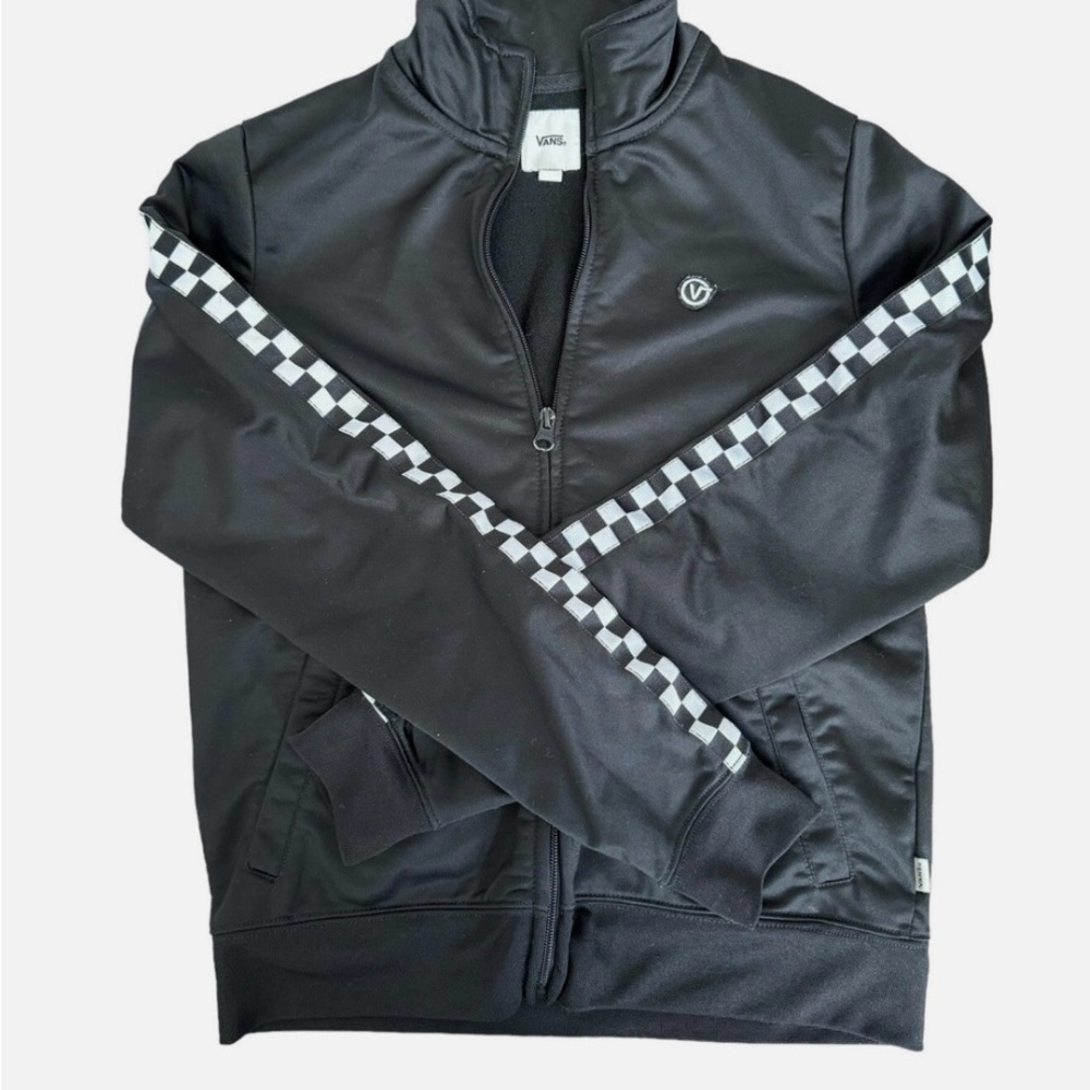 Vans  Black Jacket with Checkered Sleeves women juniors